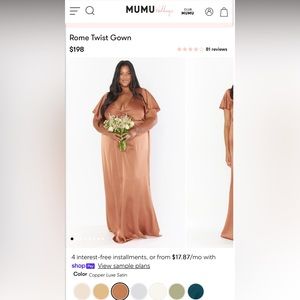 MUMU Weddings Rome Twist Gown